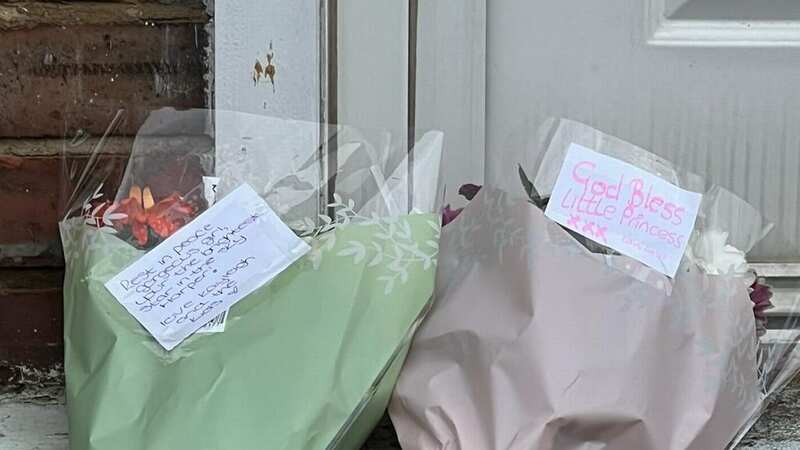 Bunches of flowers were left on the doorstep of a home in Stockton (Image: Teesside Live)