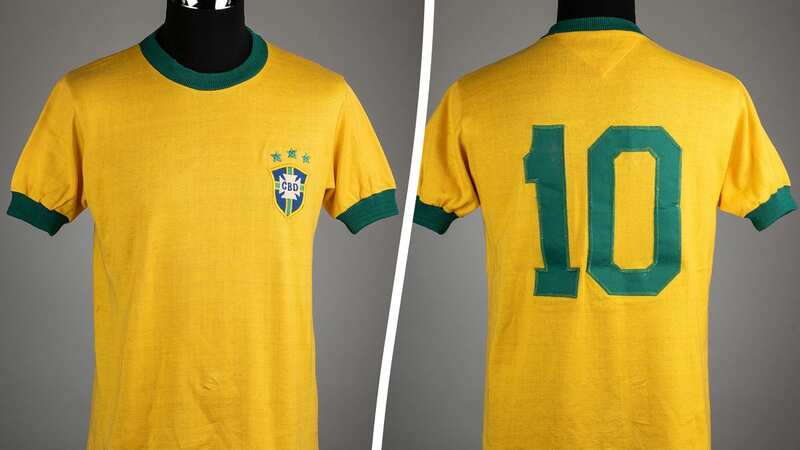 The short Pele wore in penultimate match for his country (Image: Graham Budd Auctions / SWNS)