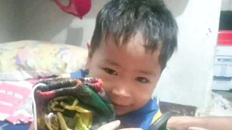 Prince Gray Mondero, 4, had been playing with his cousins at their home in Las Pinas City (Image: ViralPress)