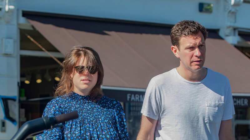 Eugenie and Jack walked hand in hand as they soaked up some London sunshine (Image: MJ-Pictures.com)