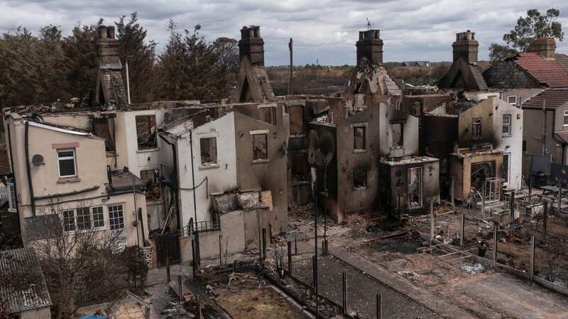 Homes were gutted by fire last July as wildfires broke out in the extreme heat (Image: Getty Images)