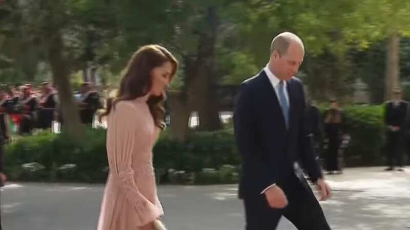 Kate wows in pink as she and William attend glamorous royal wedding of year