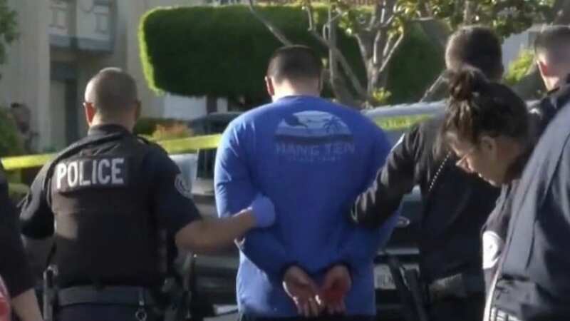 A man launched a frenzied attack in Milpitas and San Jose where at least three people were stabbed and three others were struck with a vehicle (Image: CBS)