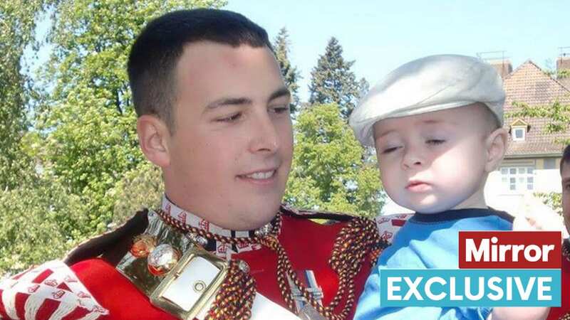 Lee Rigby pictured with his son Jack in April 2011 (Image: PA)