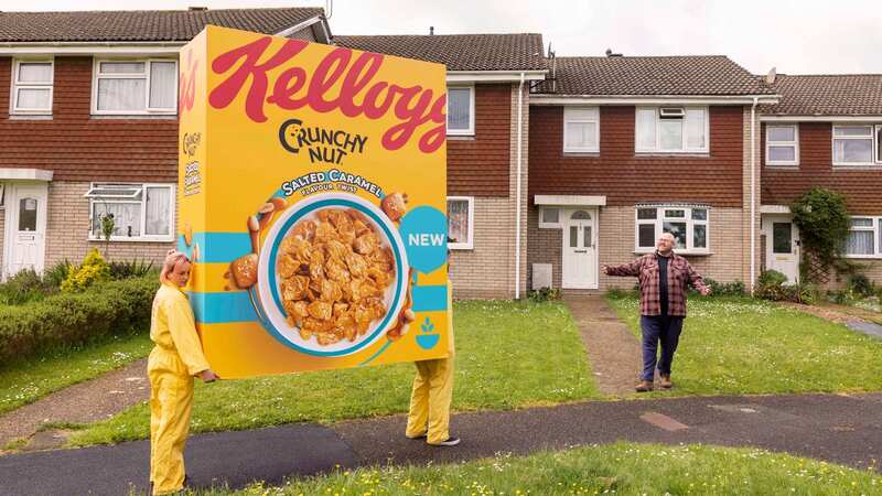 Lucky cereal fan wins big - with eight foot tall box of Kellogg