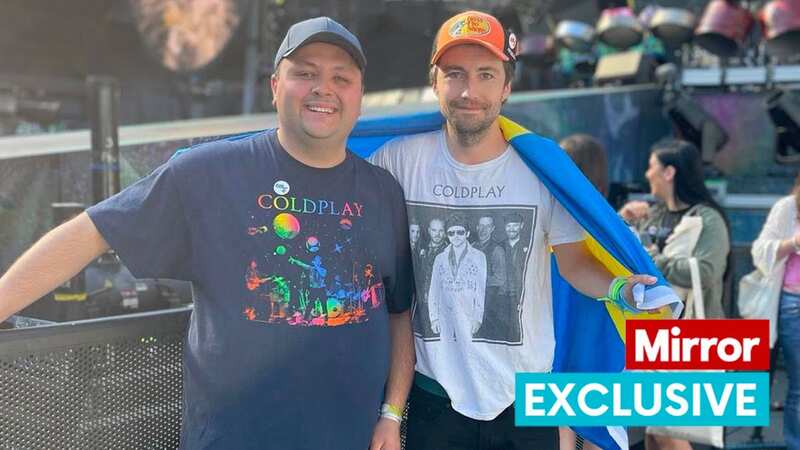 Linus Broström, pictured right with a friend, has seen Coldplay at least once each time they