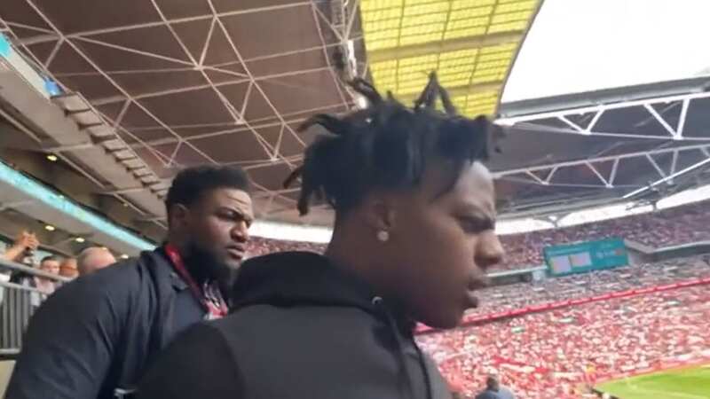 YouTuber IShowSpeed was attacked during the first half of the FA Cup final (Image: IShowSpeed)