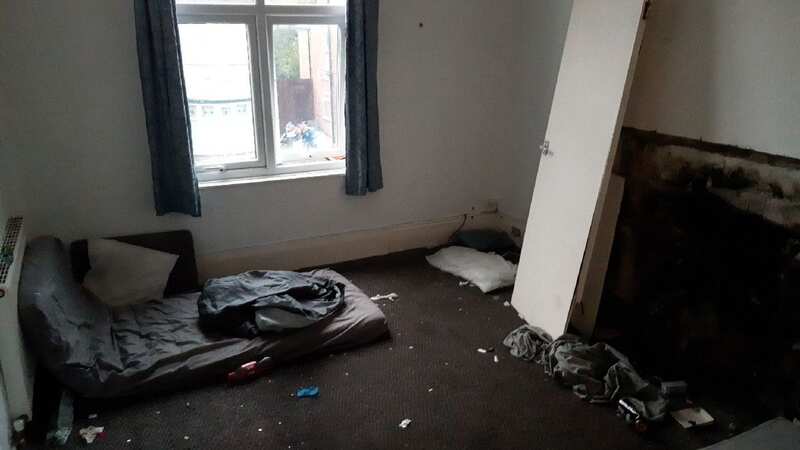 The children were found in this house which had no water, electricity, or any signs of food (Image: Met police)