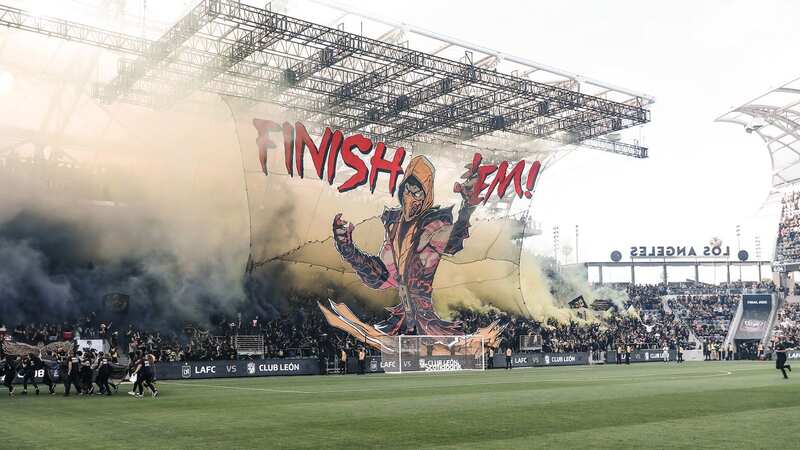 LAFC supporters unfurled a Mortal Kombat-style tifo ahead of the clash with León in the Concacaf Champions League final (Image: LAFC (Twitter: @LAFC))