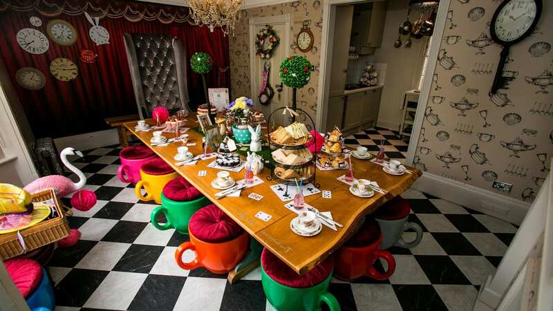 The dining setting fit for a tea party at one of the cottages (Image: Katariina Järvinen / SWNS)