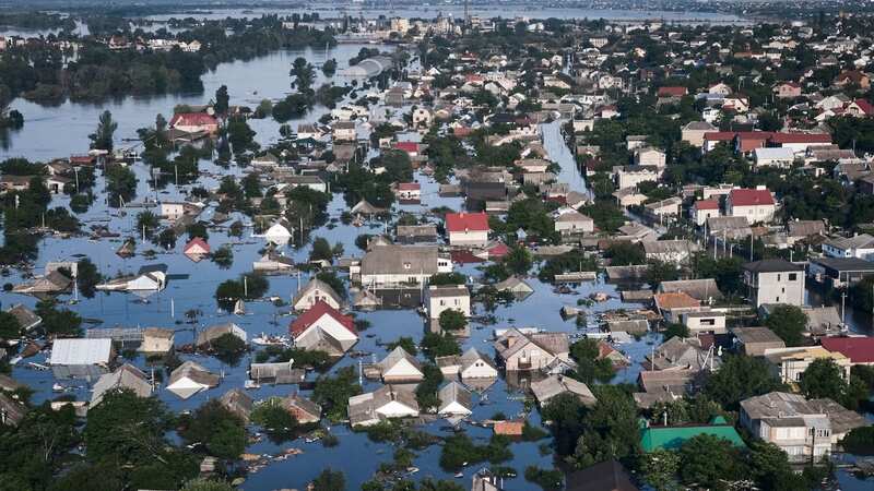 Huge swathes of Kherson are under water (Image: Libkos/AP/REX/Shutterstock)