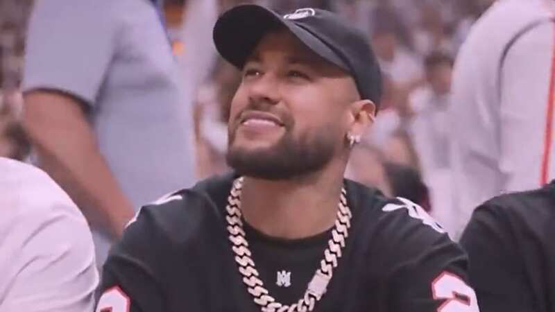 Neymar sits courtside in Miami for Game 3 of the NBA Finals