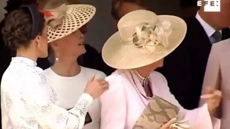 Awkward moment Camilla gives Kate subtle reminder while she