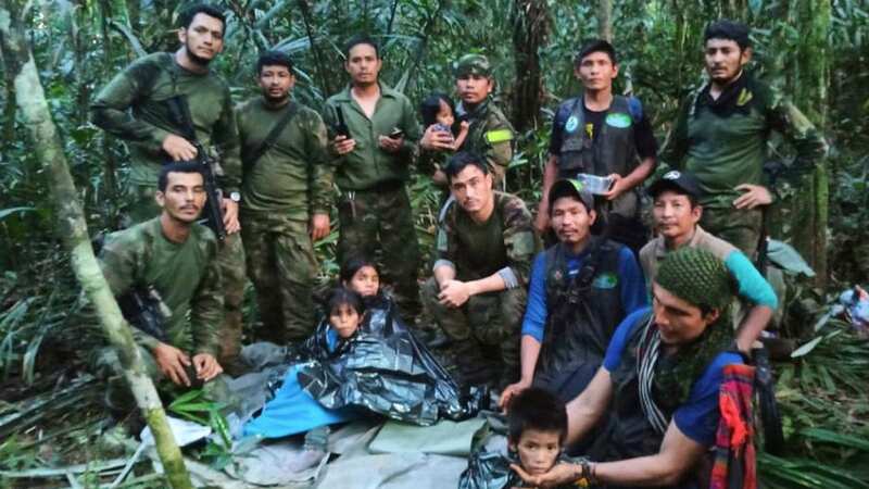 Four children have miraculously been found alive in the jungle some 40 days after being involved in a plane crash (Image: AP)