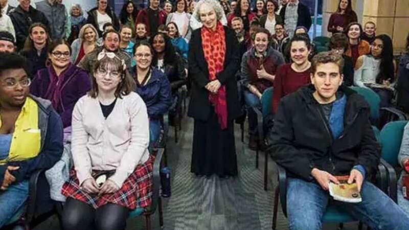 Bryan Kohberger pictured in the front row of a lecture by "The Handmaids Tale" author (Image: Northampton Community College)