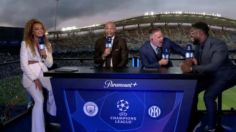 Kate Abdo left Jamie Carragher in stitches with the joke at Micah Richards