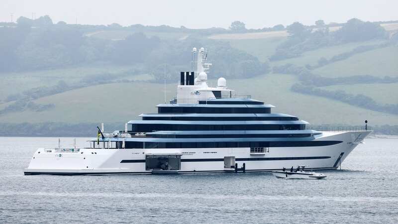 A luxurious superyacht owned by Nancy Walton Laurie has been spotted in Cornwall (Image: Greg Martin)