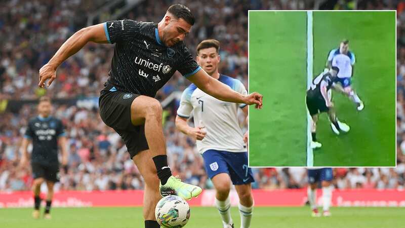 Tommy Fury lights up Soccer Aid as he nutmegs ex-Arsenal star with first touch