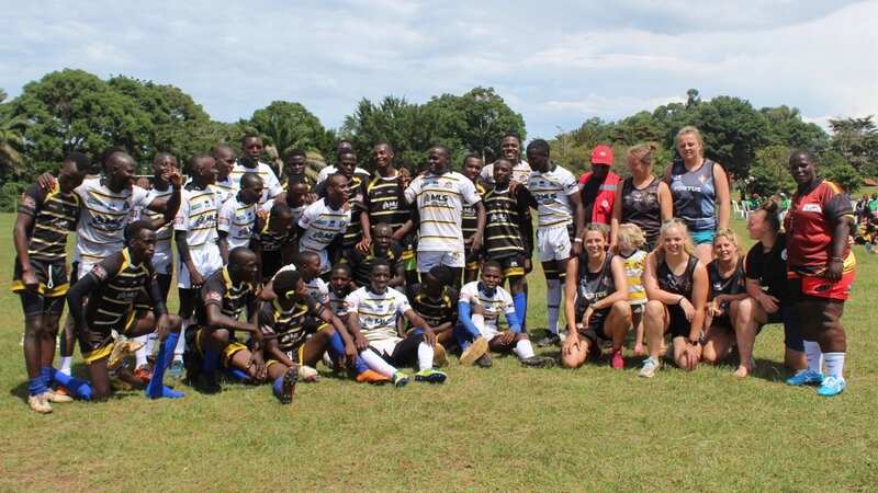 Ugandan players along with members of York Valkyrie squad (Image: Twitter@https://www.google.com/url?sa=i&url=https%3A%2F%2Ftwitter.com%2FYorkValkyrie&psig=AOvVaw0gAD)