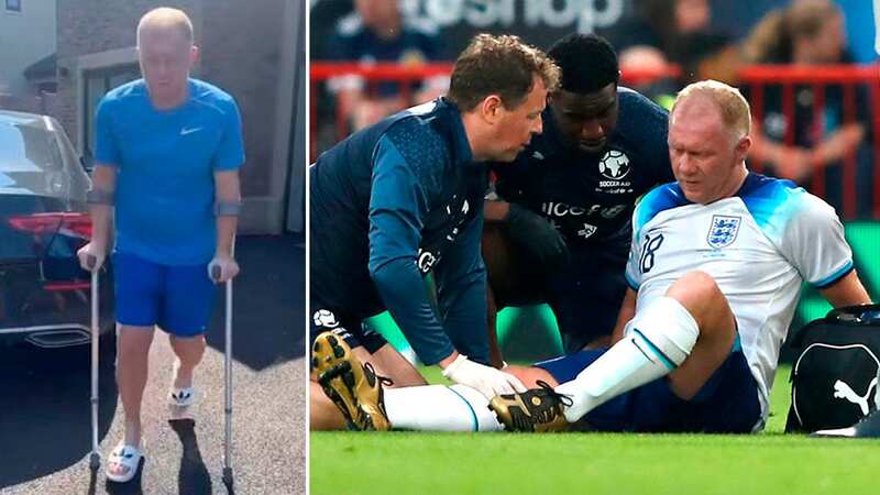 Paul Scholes suffered a knee complaint while playing in Soccer Aid (Image: PA)