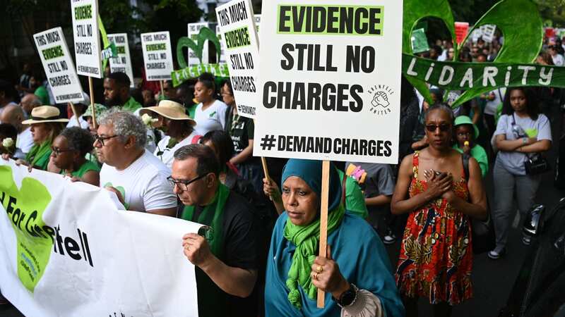 Silent protests marked the sixth anniversary of the Grenfell Tower disaster (Image: ANDY RAIN/EPA-EFE/REX/Shutterstock)