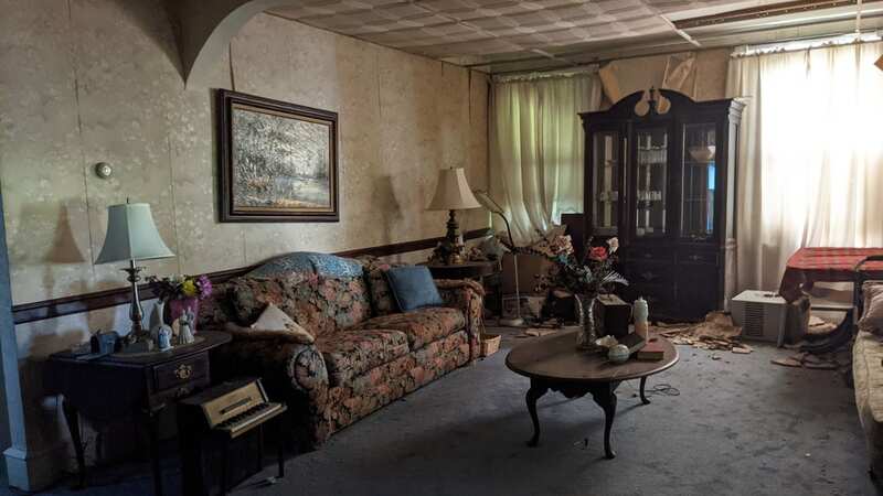 The living area left with all of the owner