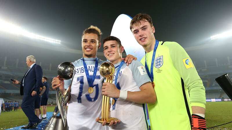 Curtis Anderson (right) with Joel Latibeaudiere and Phil Foden after winning the U17 World Cup (Image: Jan Kruger/FIFA via Getty Images)