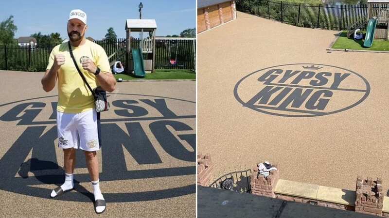 Tyson Fury gets huge "Gypsy King" nickname emblazoned on driveway of home