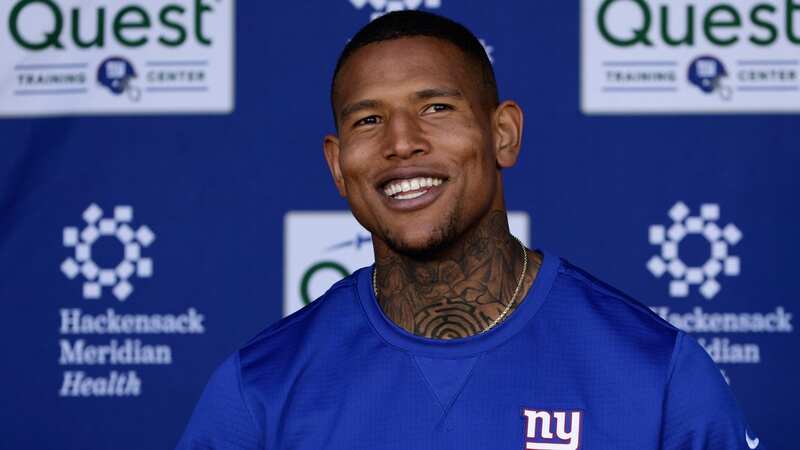 Darren Waller will wear the number 12 jersey for the New York Giants in support of sobriety (Image: Rich Schultz/Getty Images)