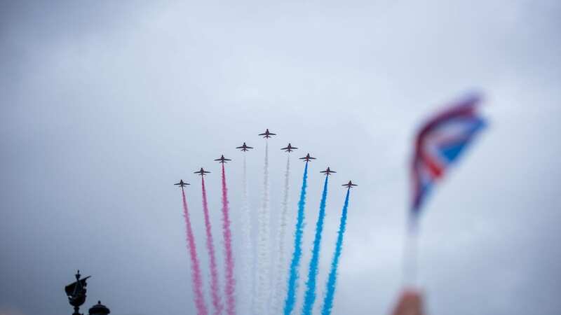 The flypast will zoom over Buckingham Palace on Saturday (Image: Loredana Sangiuliano/SOPA Images/REX/Shutterstock)