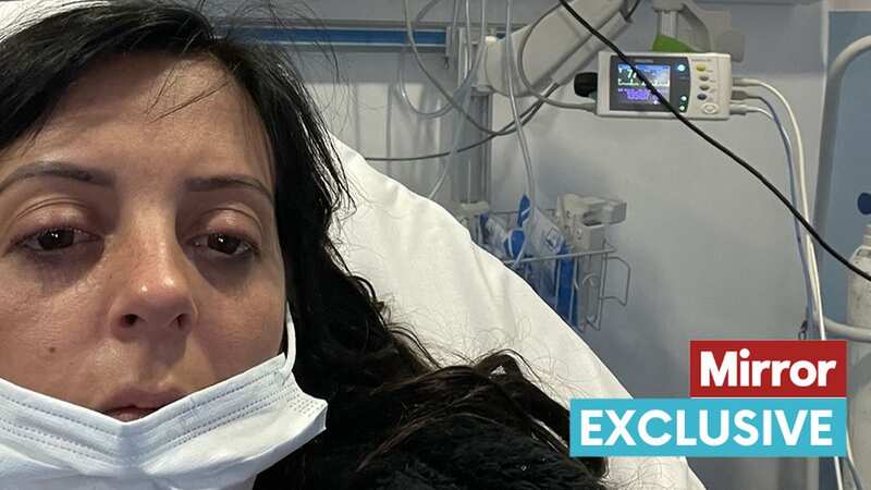 Tara Shawbrook in hospital after the accident (Image: Kennedy News and Media)