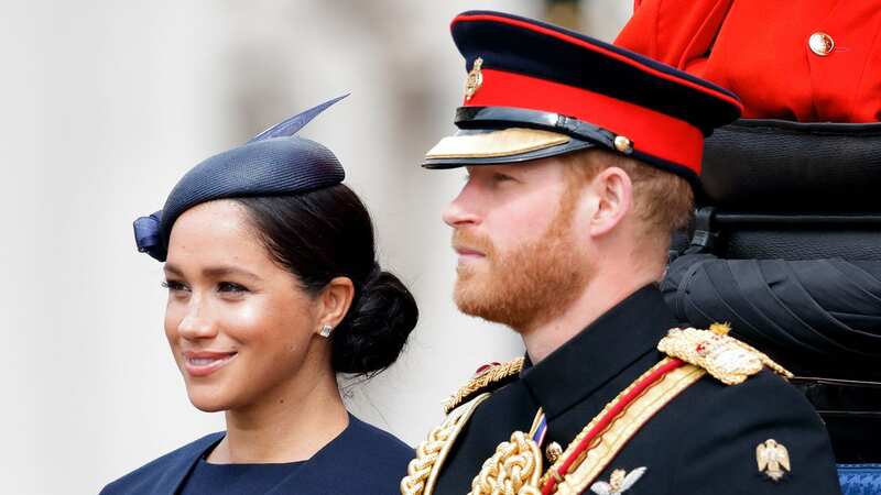 Meghan, Duchess of Sussex and Prince Harry, Duke of Sussex travel down The Mall in a horse drawn carriage during Trooping The Colour, 2019 (Image: Getty Images)