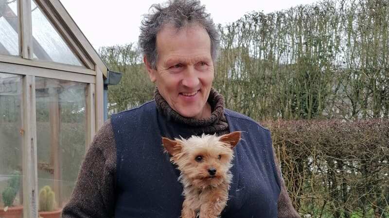 Monty Don with his little dog Patti who doesn