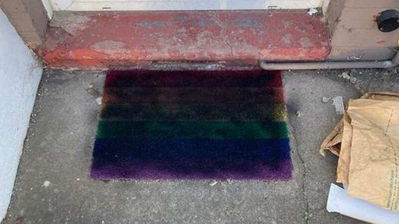 A whole street has responded to a homophobic attack on a gay couple’s rainbow doormat by buying their own (Image: Susie Day)