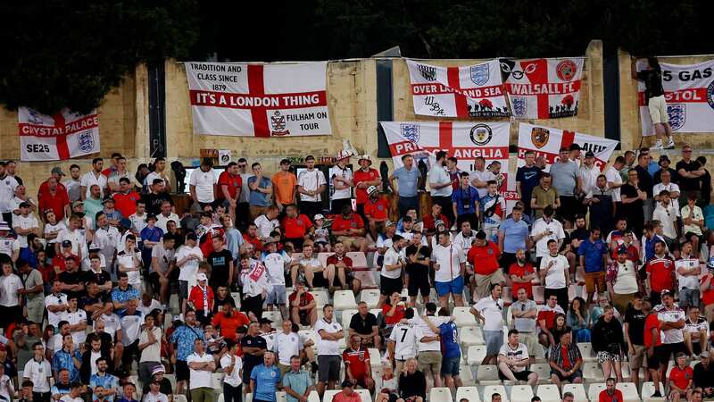 England fans show their support out in Malta (Image: Getty Images)