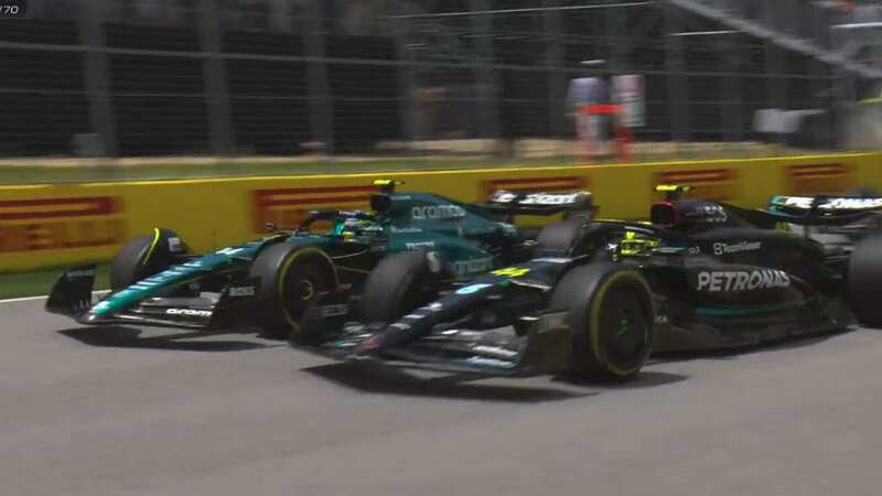 Lewis Hamilton overtook Fernando Alonso within seconds of the start in Montreal (Image: Sky Sports)