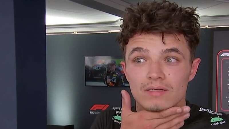 Lando Norris could not understand why he was given the penalty (Image: Sky Sports)
