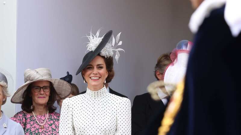 Kate dazzles in dots as she proudly watches William in Garter Day parade