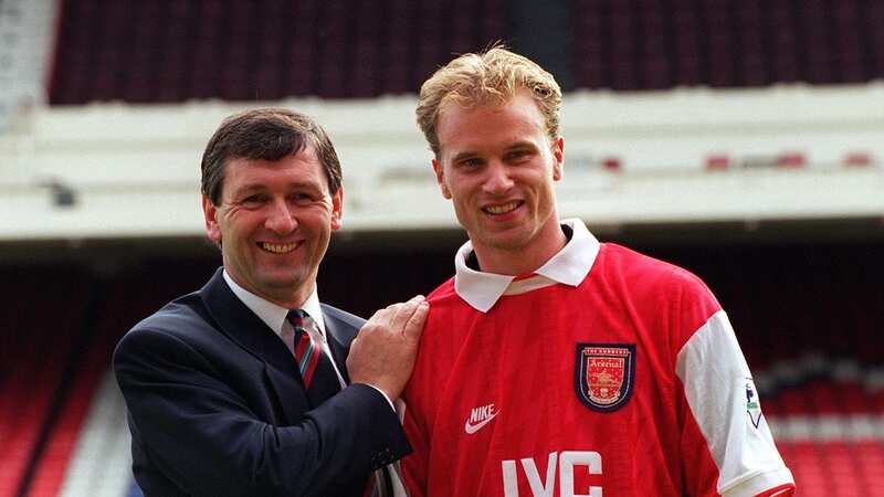 Dennis Bergkamp joined Arsenal on this day in 1995 (Image: Daily Mirror)