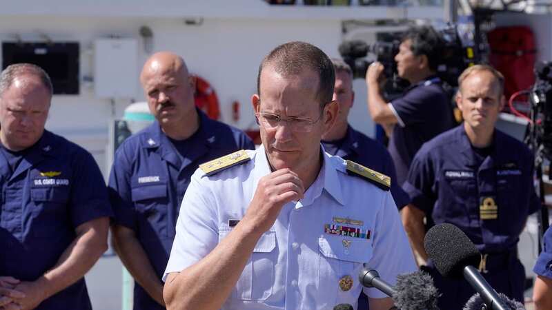 Rear Admiral John Mauger, First Coast Guard District commander who has led the search for Titan, told reporters they had found debris of the vessel (Image: AP)