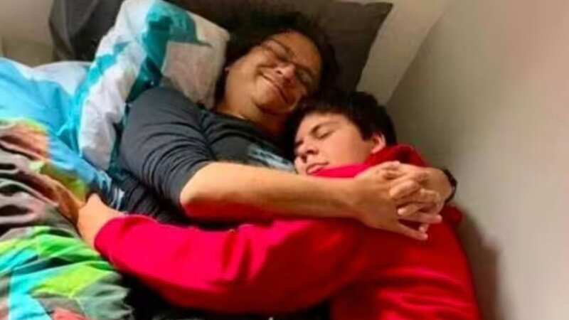 Father Shahzada Dawood is seen lovingly hugging his son Suleman (Image: DAWOOD FAMILY FOR DAILY EXPRESS US)