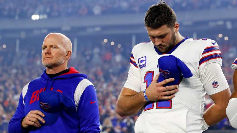 Head coach Sean McDermott and quarterback Josh Allen are desperate to take the Bills a step further after falling short after winning in the wildcard round in the past three seasons. (Image: Kevin Sabitus/Getty Images)