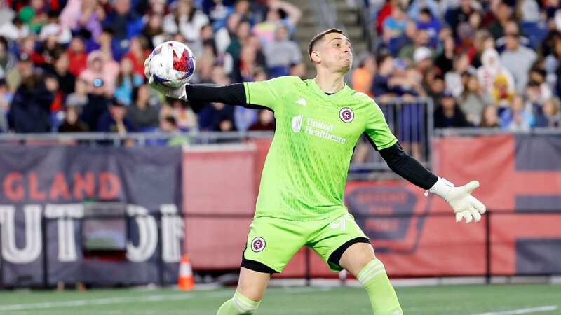 New England Revolution goalkeeper Djordje Petrovic has been linked with a move to Premier League giants Manchester United. (Image: Fred Kfoury III/Icon Sportswire via Getty Images)