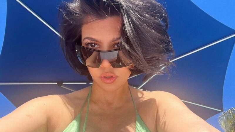 Kourtney Kardashian enjoyed a day by the pool (Image: Instagram)