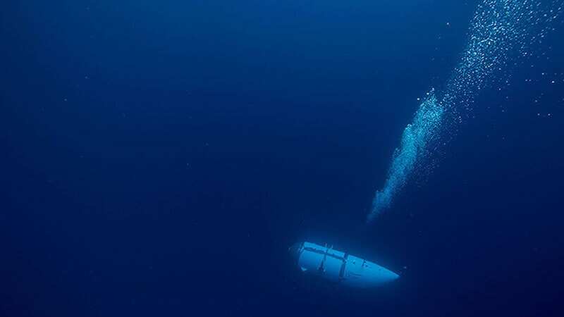 The OceanGate descending into the deep sea (Image: Anadolu Agency via Getty Images)