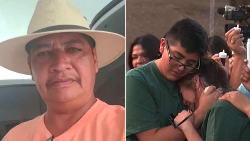 Daniel Piedra Garcia (L) died after being shot in the head. His grieving family (R) remember him as a 