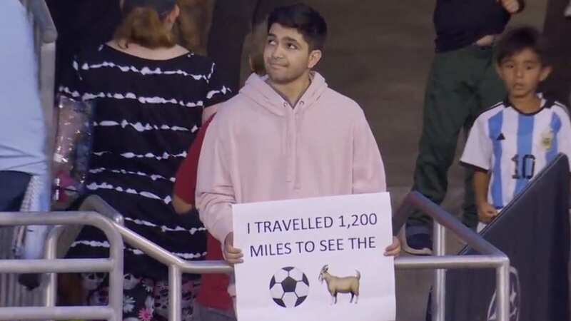 One unfortunate Lionel Messi fan arrived several weeks too early to catch a glimpse of the iconic forward in action for Inter Miami (Image: Twitter/ Philadephia Union)