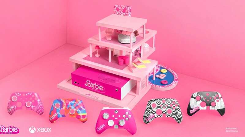 Microsoft has created a Barbie-themed Xbox Series S, the first Barbie Xbox dolls and Barbie cars for Forza Horizon 5 (Image: Xbox)