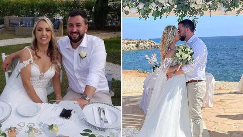 Thankfully the couple were able to make it out in time for their wedding (Image: Katie Latham)