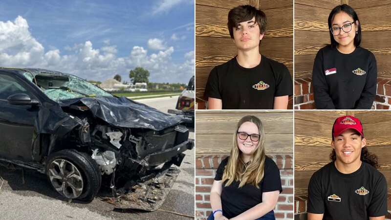 The five teenagers who died over the weekend after their car sank in a pond have been named.